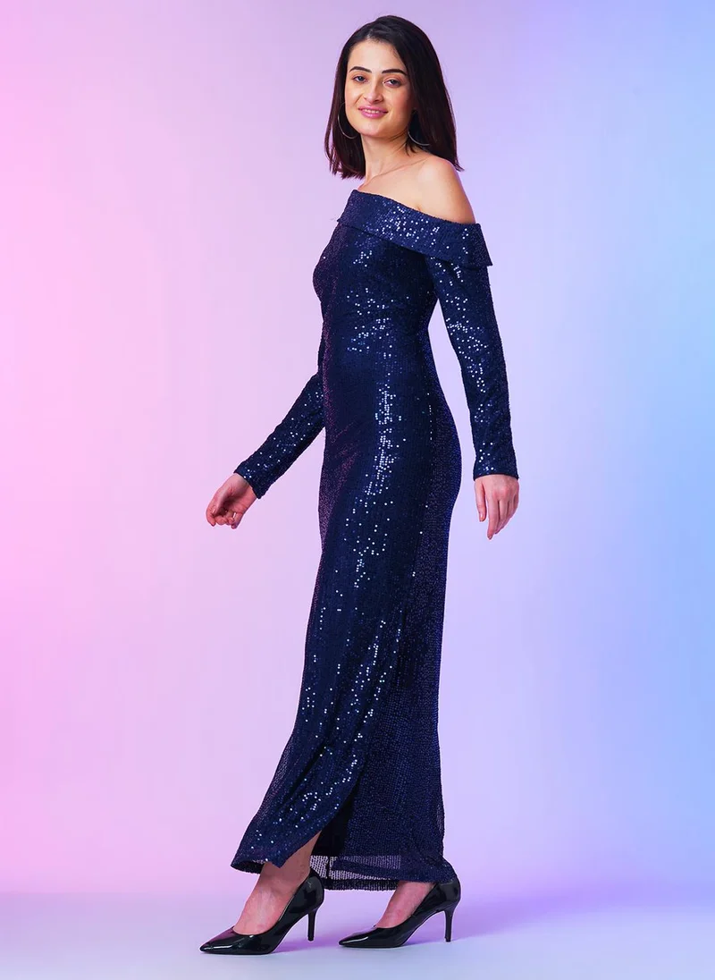 globus Globus Women Sequinned Bodycon Party Gown